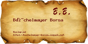 Büchelmayer Borsa névjegykártya
